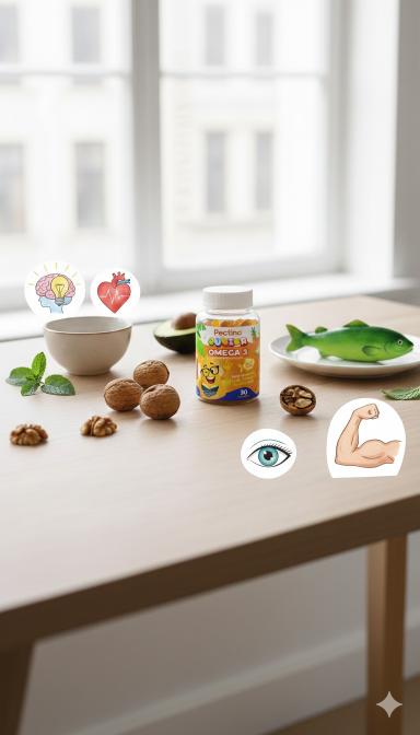 Les vertus de l'OMEGA 3, la concentration oui mais pas que - Pectino : Les vitamines et les minéraux