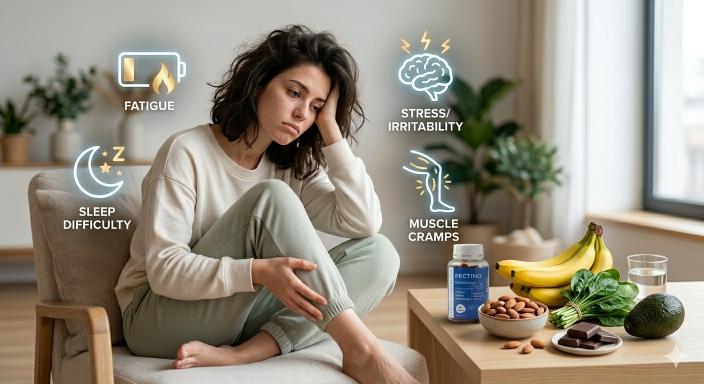 نقص المغنيسيوم: ما هي العلامات وكيف يمكن تعويضه؟ - Pectino : Les vitamines et les minéraux