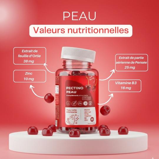 GUMMIES PEAU 1 MOIS - Pectino : Les vitamines et les minéraux